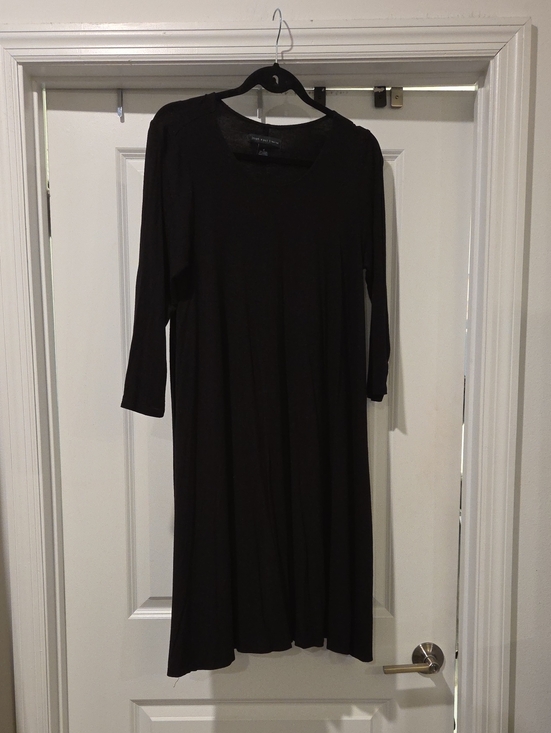 Joan Vass Dresses & Skirts - Joan Vass Black Long-Sleeve Midi Dress Size M!